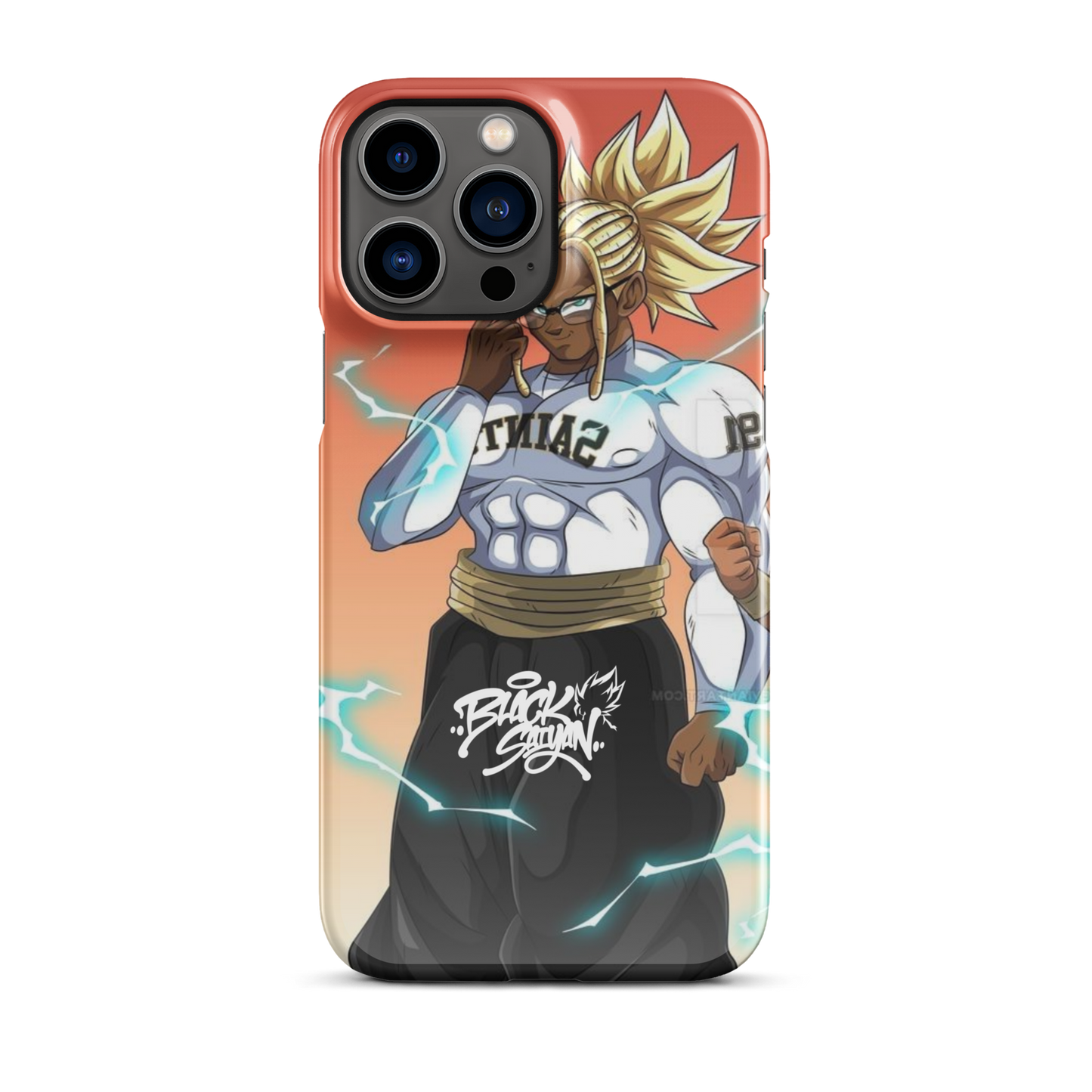 BLACK SAIYAN 1/2 COUPLE MATCHING PHONE CASES - Snap case for iPhone®